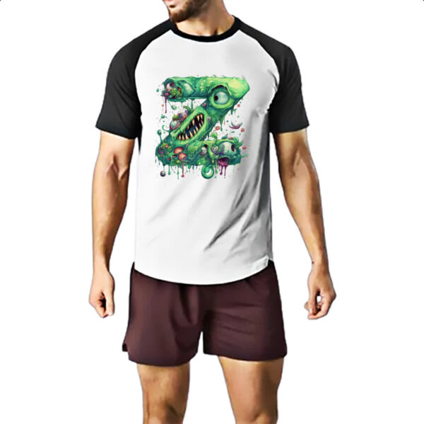 Camiseta Raglan Zumbi Alfabeto Letra Z - Imagem 2
