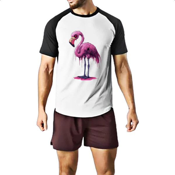 Camiseta Raglan Zumbi Flamingo - Imagem 2