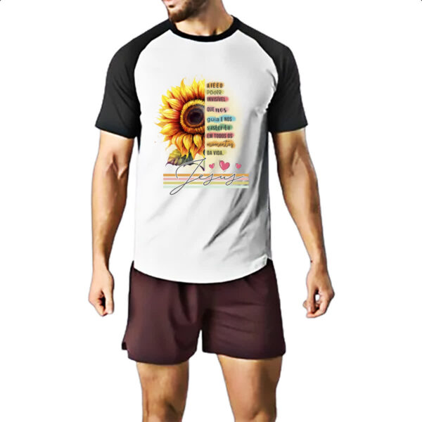 Camiseta Raglan Fe poder invisivel - Imagem 2
