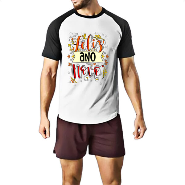 Camiseta Raglan Feliz ano novo - Imagem 2