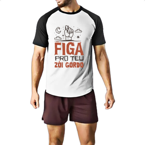 Camiseta Raglan Figa pro teu zoi gordo - Imagem 2