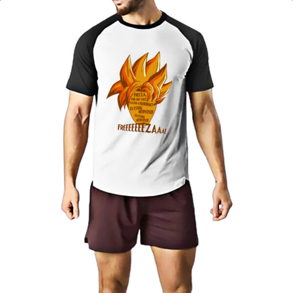 Camiseta Raglan Freeza voce matou o Kuririn eu estou nervoso - Imagem 2