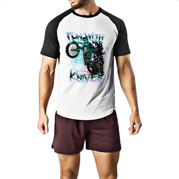 Camiseta Raglan Fun with knives - Imagem 2