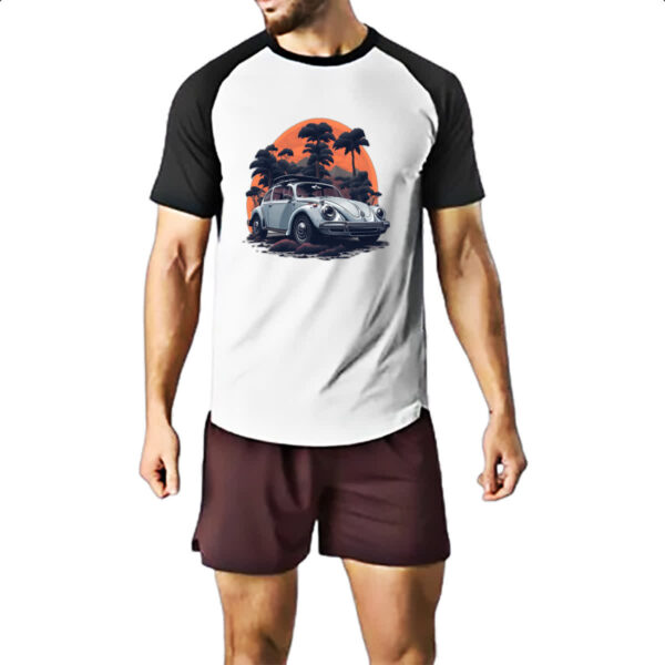 Camiseta Raglan Fusca Branco Sunset - Imagem 2