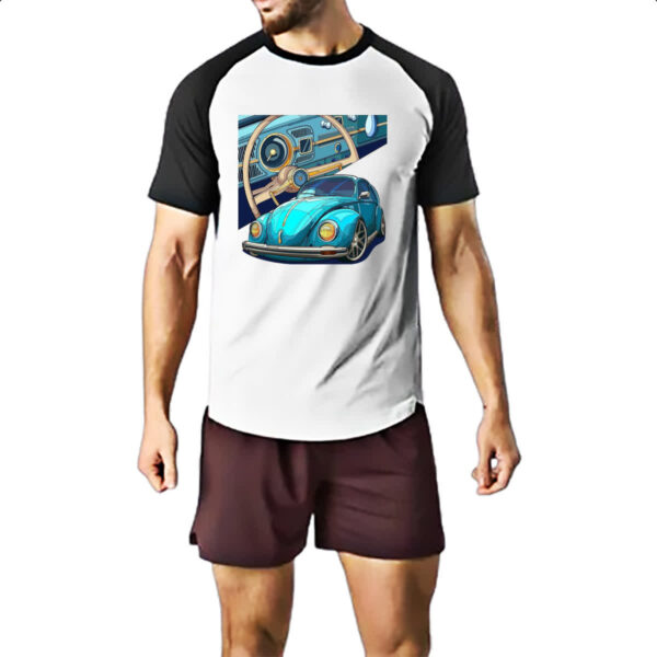 Camiseta Raglan Fusca classico e painel - Imagem 2