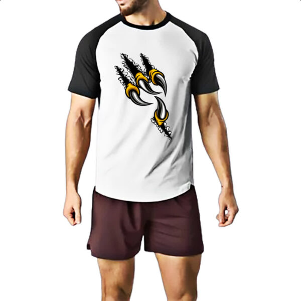 Camiseta Raglan Garras de aguia rasgando - Imagem 2