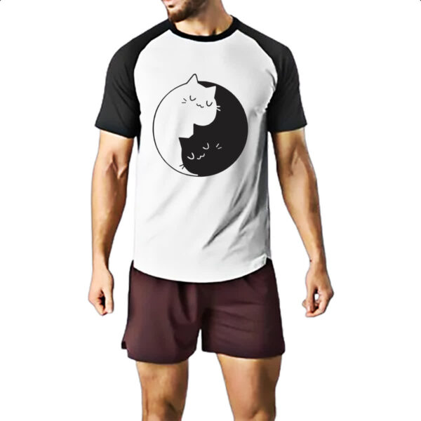 Camiseta Raglan Gatinhos Yin Yang - Imagem 2