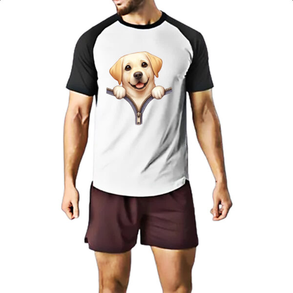 Camiseta Raglan Golden Retriever no Ziper - Imagem 2