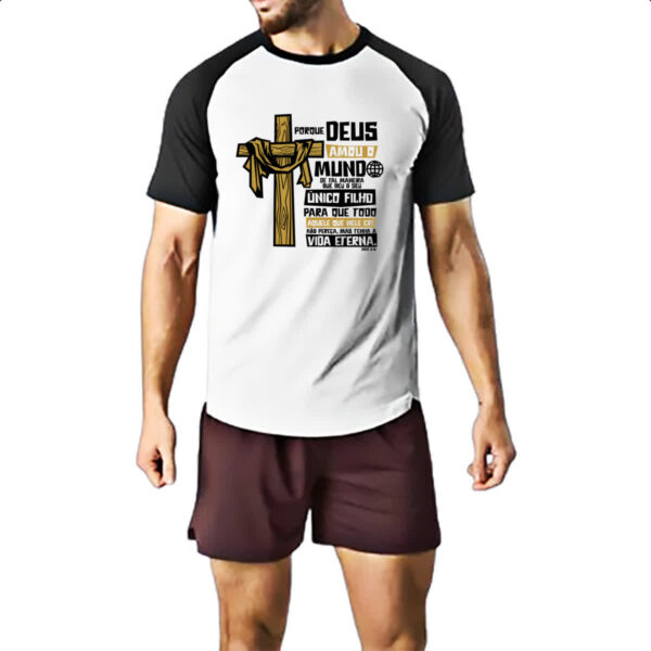 Camiseta Raglan Gospel Joao 3.16 - Imagem 2
