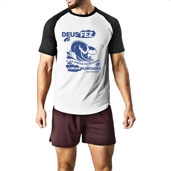 Camiseta Raglan Gospel Salmos 107.29 - Imagem 2