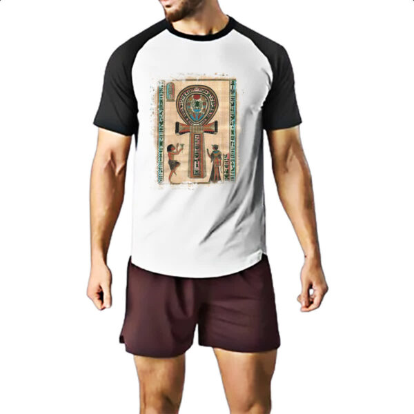 Camiseta Raglan Ankh Chave da Vida Egipcia - Imagem 2