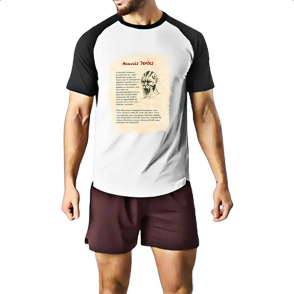 Camiseta Raglan Grimm Livro Mauvais Dentes - Imagem 2