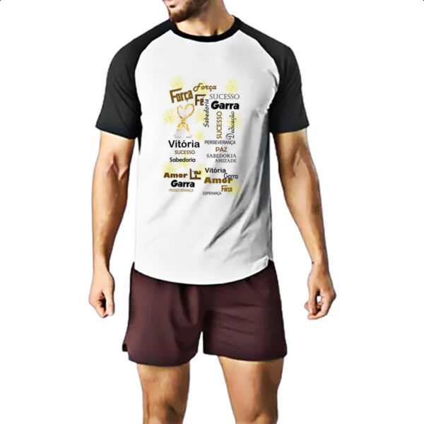 Camiseta Raglan Ano Novo Forca Fe Garra - Imagem 2