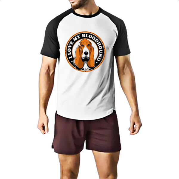 Camiseta Raglan I love my Bloodhound - Imagem 2