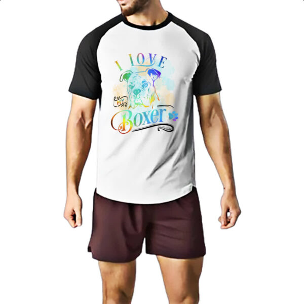 Camiseta Raglan I love my Boxer - Imagem 2