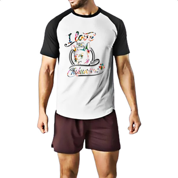 Camiseta Raglan I love my Chihuahua - Imagem 2