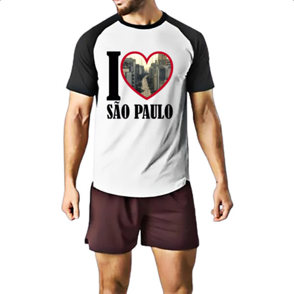 Camiseta Raglan I love sao paulo - Imagem 2
