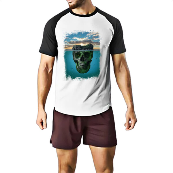 Camiseta Raglan Ilha da caveira 1 - Imagem 2