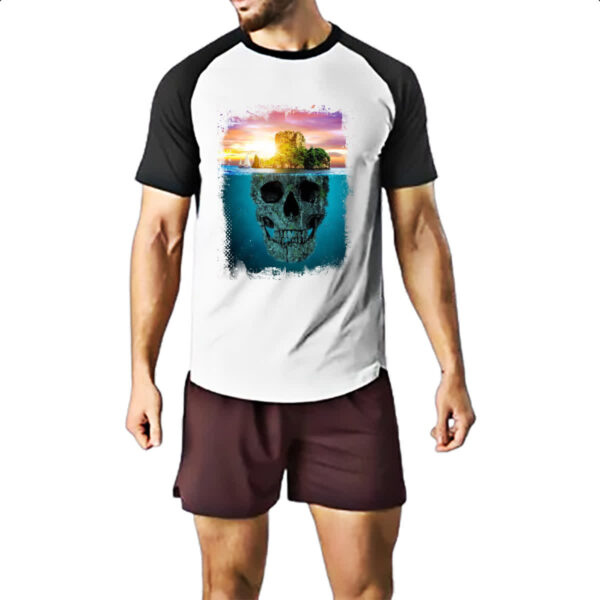 Camiseta Raglan Ilha da caveira 2 - Imagem 2