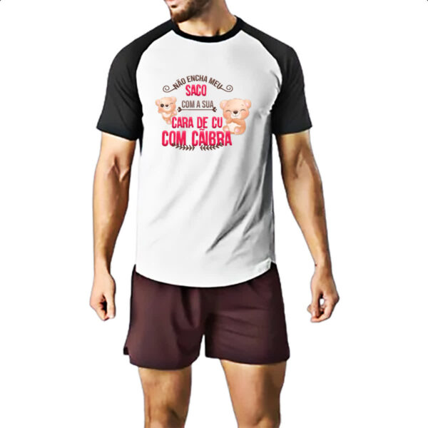 Camiseta Raglan Ironico nao encha meu - Imagem 2