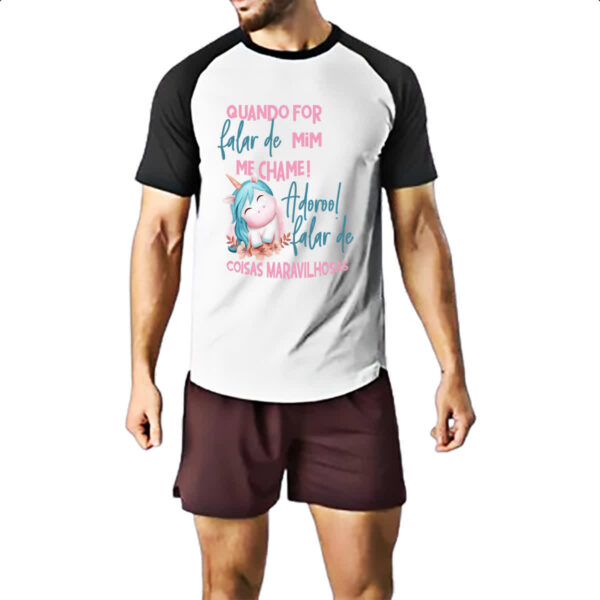 Camiseta Raglan Ironico quando for falar de mim - Imagem 2