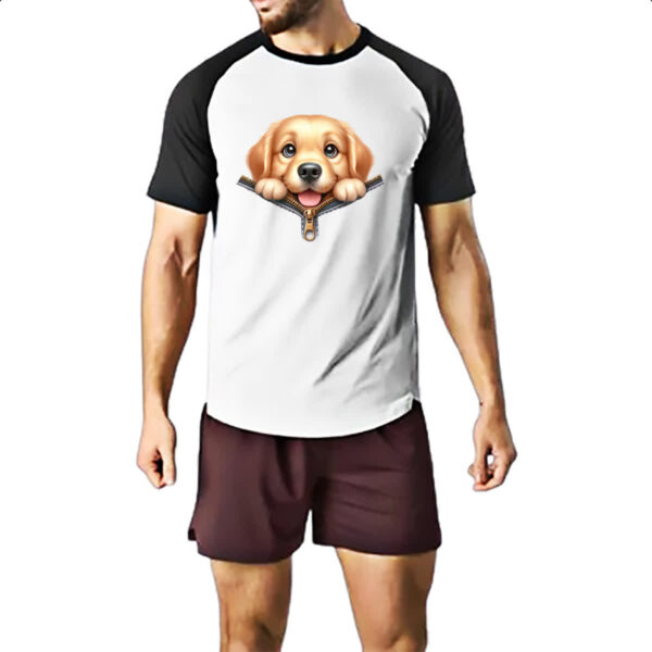 Camiseta Raglan Labrador Retriever no Ziper - Imagem 2