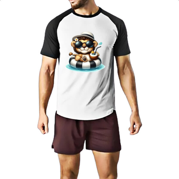 Camiseta Raglan Leao na boia - Imagem 2