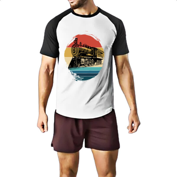 Camiseta Raglan Locomotiva Sunset - Imagem 2