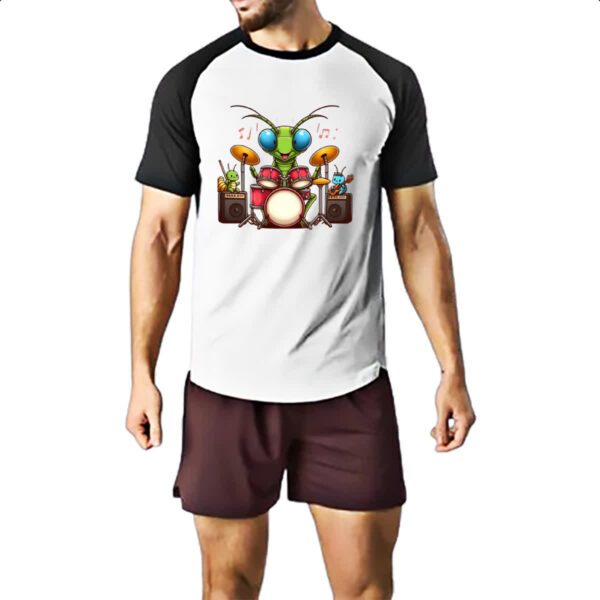 Camiseta Raglan Louva Deus Baterista - Imagem 2