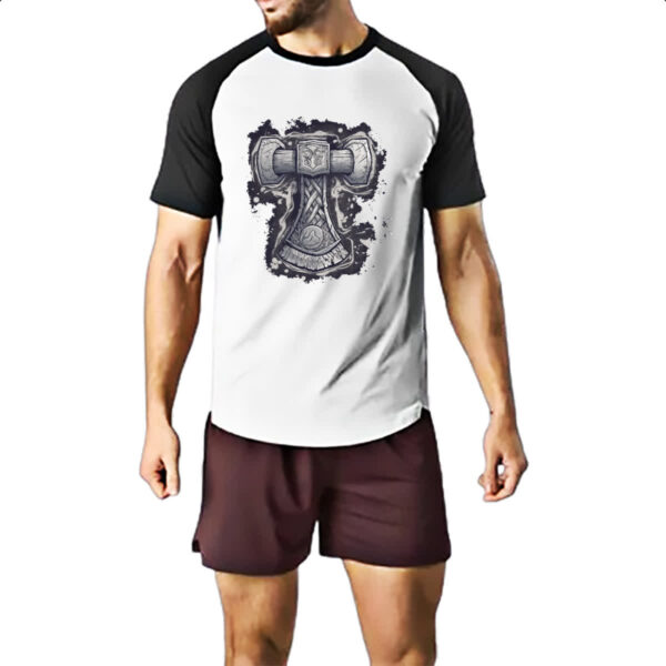 Camiseta Raglan Martelo mitologico do Thor - Imagem 2