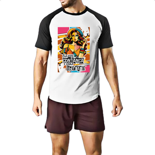Camiseta Raglan Mulher exala liberdade - Imagem 2