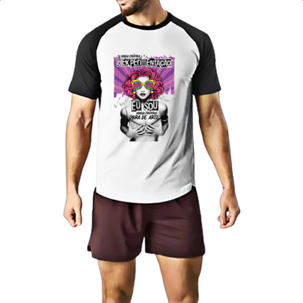 Camiseta Raglan Mulher obra de arte - Imagem 2