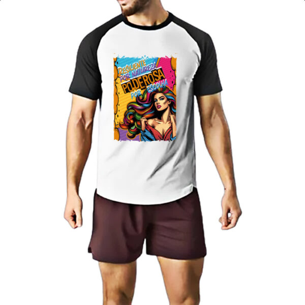Camiseta Raglan Mulher resiliente - Imagem 2