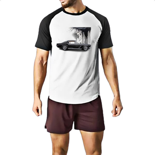 Camiseta Raglan Muscle Car Grafite Art - Imagem 2