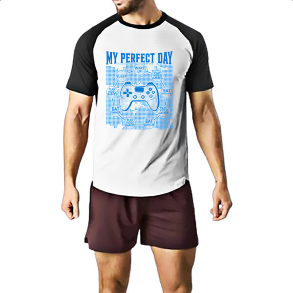 Camiseta Raglan My perfect day games - Imagem 2