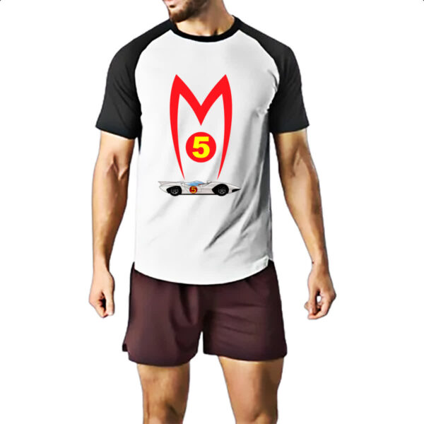 Camiseta Raglan Mach 5 Logo e carro - Imagem 2