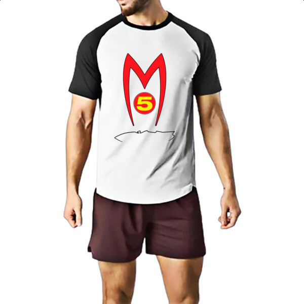 Camiseta Raglan Mach 5 Logo e contorno - Imagem 2