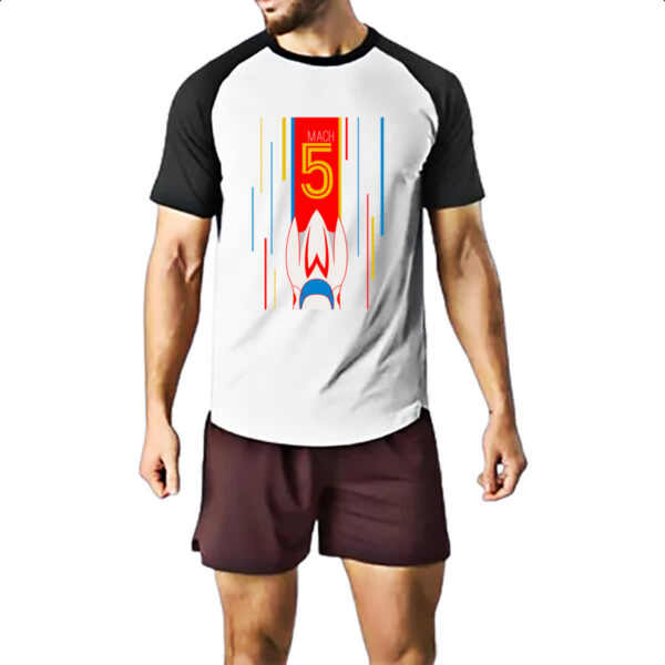 Camiseta Raglan Mach 5 banner e listras - Imagem 2