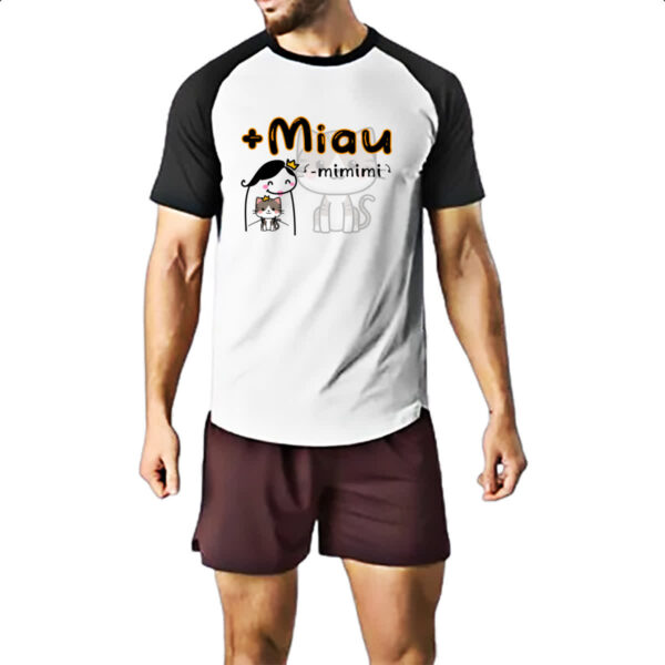 Camiseta Raglan Mais miau e menos mimimi - Imagem 2