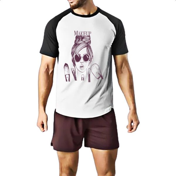 Camiseta Raglan Makeup Diva e seus pinceis - Imagem 2
