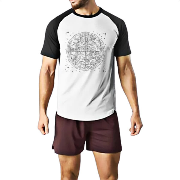 Camiseta Raglan Mapa constelacao do Zodiaco - Imagem 2