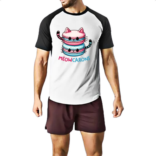 Camiseta Raglan Meowcarons - Imagem 2