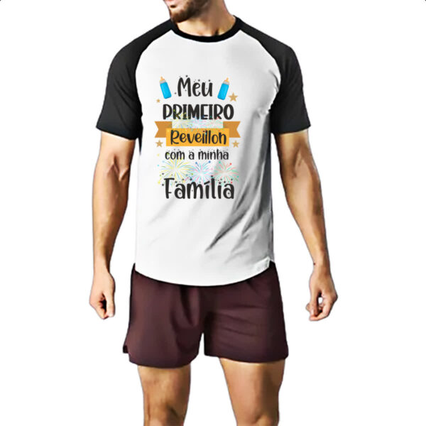 Camiseta Raglan Meu primeiro reveillon - Imagem 2