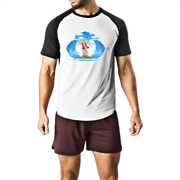 Camiseta Raglan Moises abrindo mar vermelho - Imagem 2