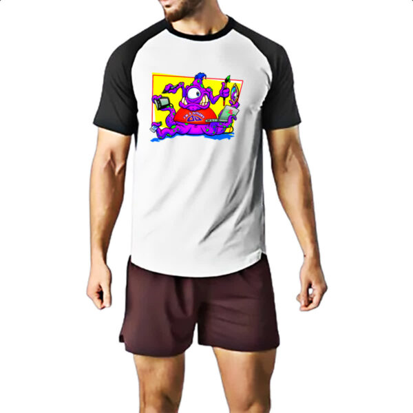 Camiseta Raglan Monstertaskin - Imagem 2