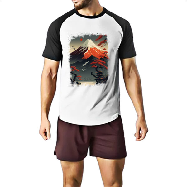 Camiseta Raglan Montanha Fugi Japao 2 - Imagem 2
