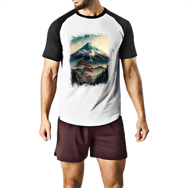 Camiseta Raglan Montanha Fugi Japao 3 - Imagem 2