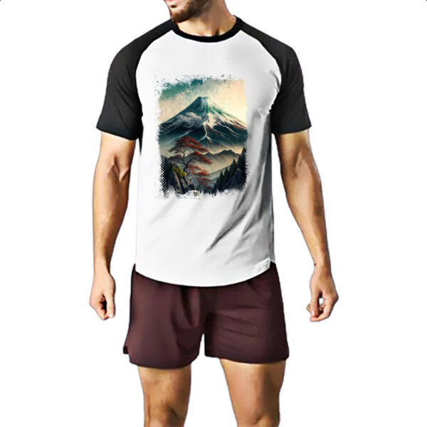Camiseta Raglan Montanha Fugi Japao 5 - Imagem 2