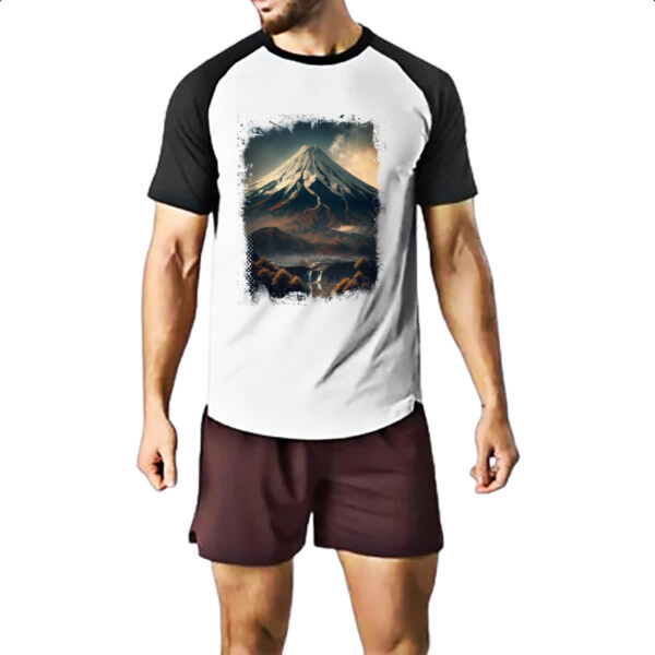 Camiseta Raglan Montanha Fugi Japao 8 - Imagem 2