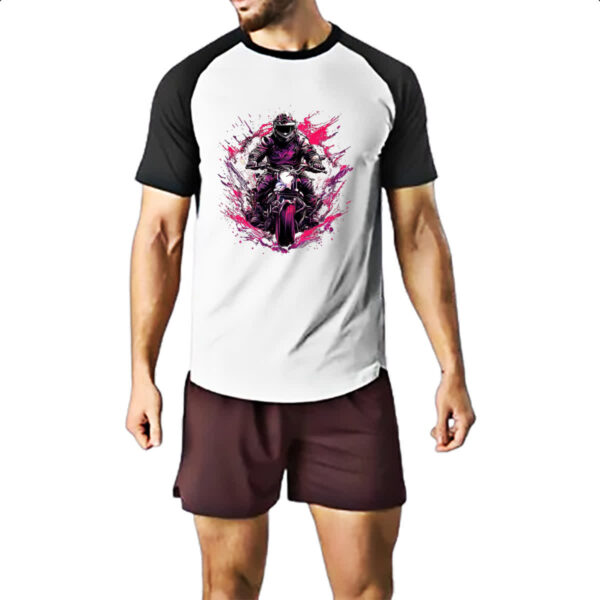 Camiseta Raglan Moto Rider Splash Art - Imagem 2